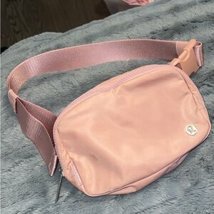 Pink Lululemon belt bag